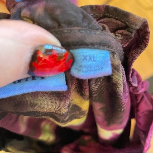 Handmade tie dye dress ruffle sleeveless lightning galaxy XXL purple - Picture 11 of 14